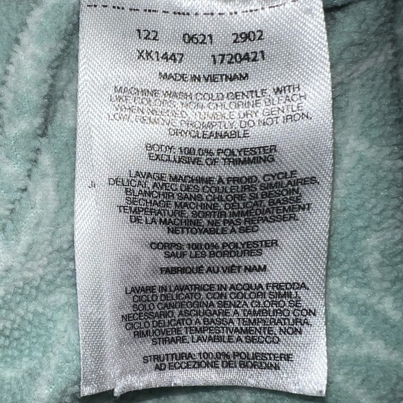 COLUMBIA pullover half zip fleece sweater women’s sz Small light teal 💚💙 EUC - Picture 11 of 11